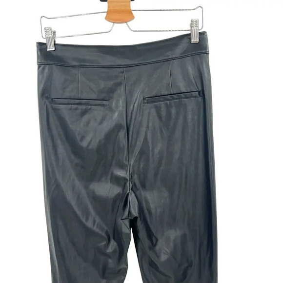 Aritzia Babaton Caspian Pants Vegan Leather High Waist Slim Black Size 10 - Picture 7 of 11